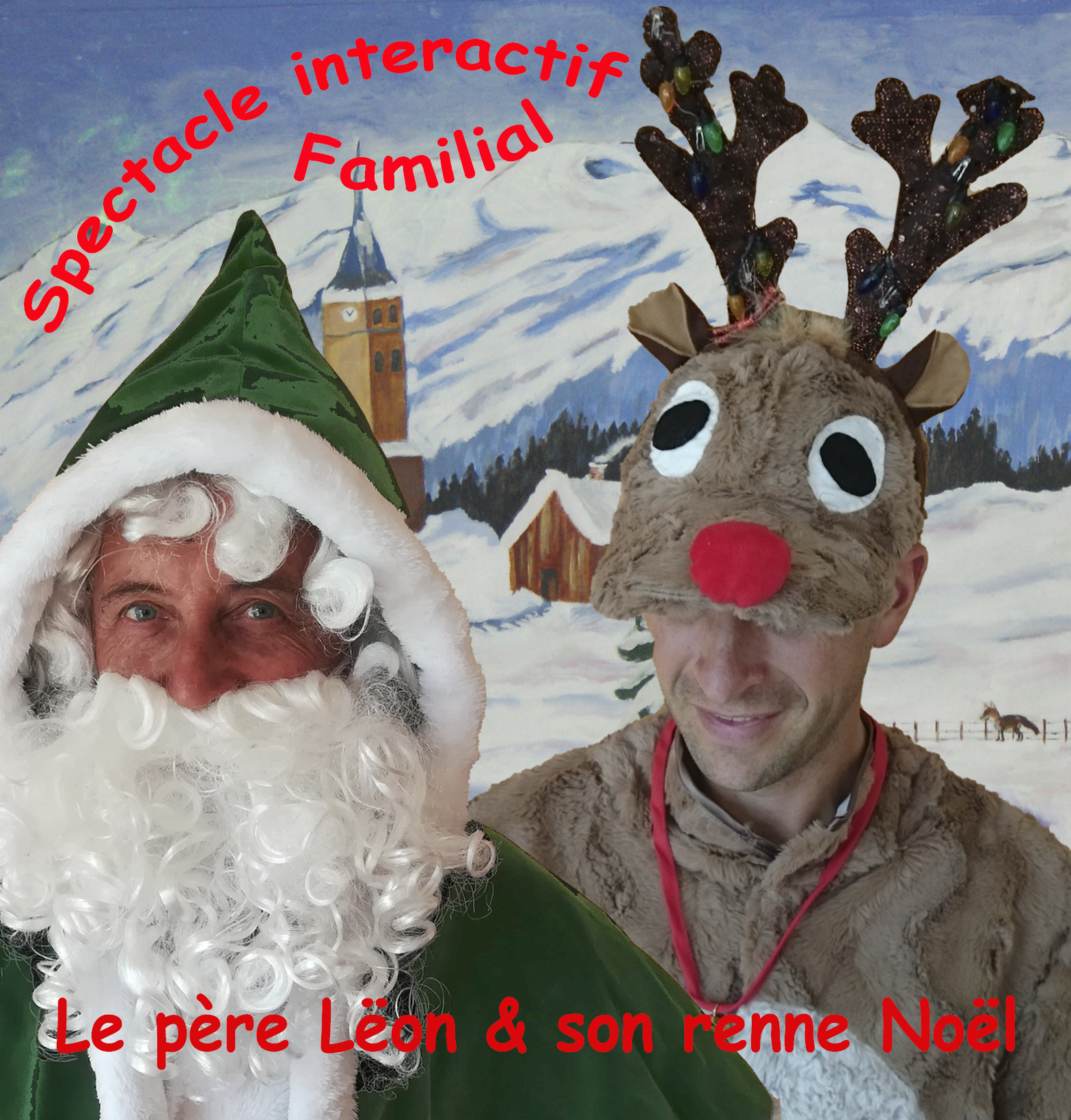 Compagnie Acteurs en Herbe - Spectacle Le père Lëon et son renne Noël